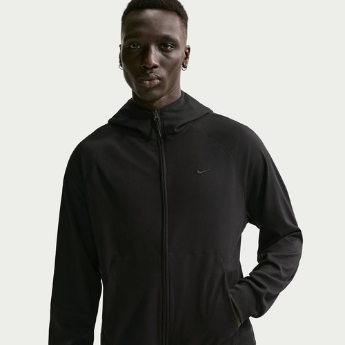 Nike Primary NanoKnit Dri-FIT UV Protection Full-Zip Performance Hoodie - Black/Black - II1308-010