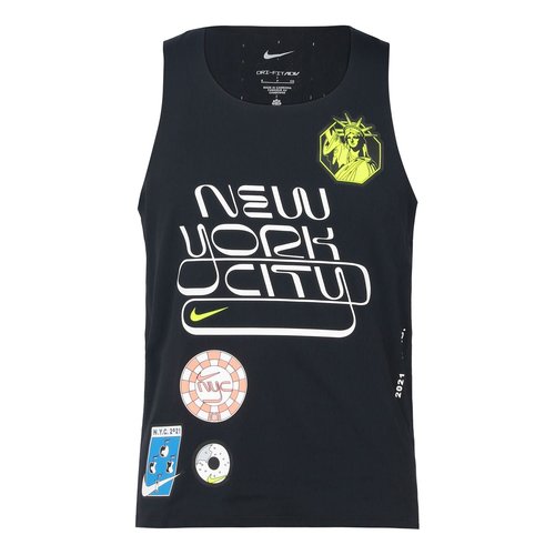 Nike Printing Pattern Sleeveless Sports Black Vest - DN7461-010