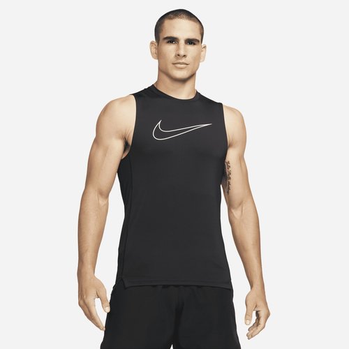 Nike Pro Dri-FIT Slim Fit Sleeveless Top - Black/White - DD1977-010