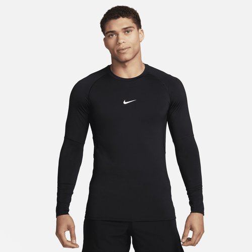 Nike Pro Dri-FIT Slim Long-Sleeve Fitness Top - Black/White - FB7926-010