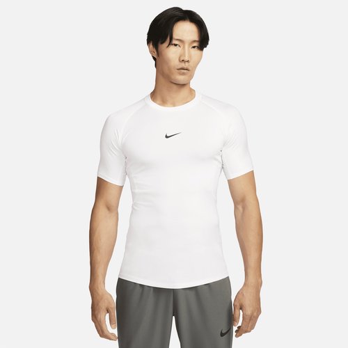 Nike Pro Dri-FIT Tight Short-Sleeve Fitness Top 'White/Black' - FB7932 ...