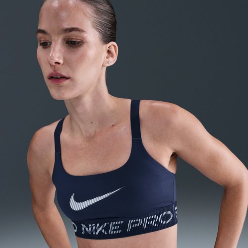 Nike Pro Light-Support Non-Padded Sports Bra - Midnight Navy/Football Grey/White - IF3973-410