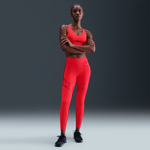 Nike Pro Sculpt High-Waisted 7/8 Leggings - Light Crimson/Ember Glow/White - HV2350-633