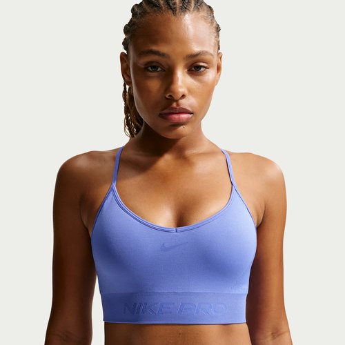 Nike Pro Seamless Light-Support Padded Sports Bra - Sapphire - IB9843-570