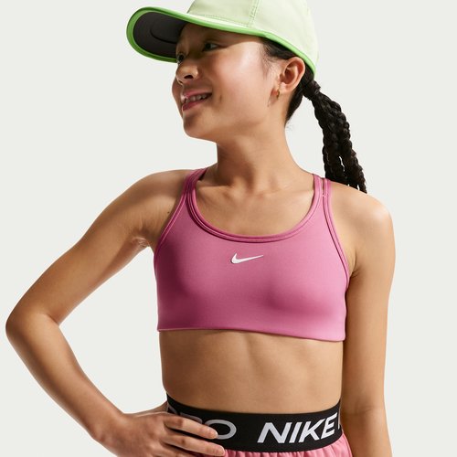 Nike Pro Swoosh Sports Bra - Peony/Black/White - IF0361-641