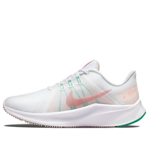 Nike Quest 4 Low Tops/Shock-absorbing/Women's/Wear-resistant/Non-Slip  'White/Green' - DA1106-105 | Solesense