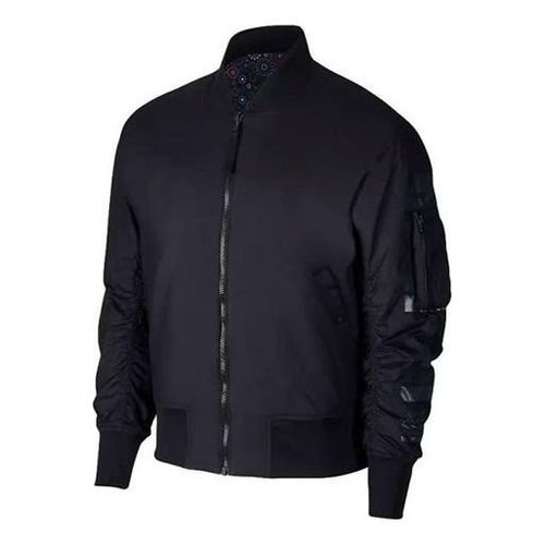 Nike Reversible aviator Casual sports padded Jacket - Black - AJ3588-010