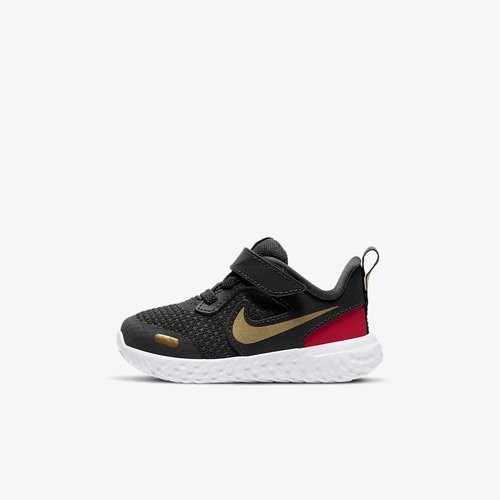 Nike Revolution 5 - Dark Smoke Grey/University Red/Gum Yellow/Metallic Gold - BQ5673-016