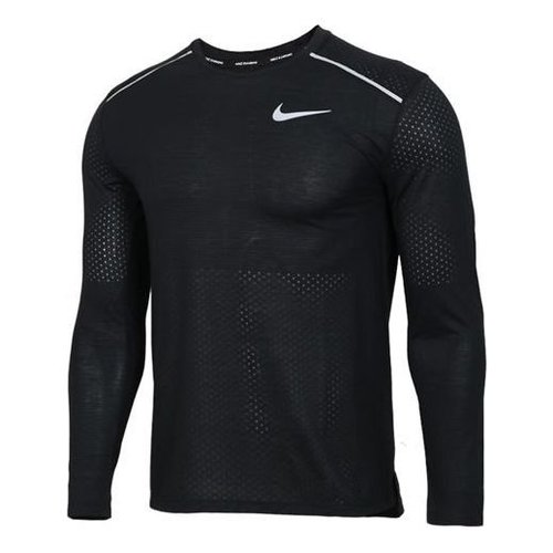 Nike RISE 365 Breathable Mesh Long Sleeves Running - Black - AQ9924-010