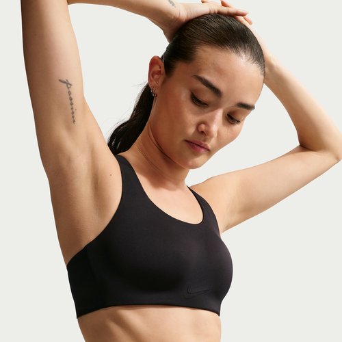 Nike Rival Ultrahigh-Support Padded Sports Bra - Black/Particle Beige - FQ7387-010