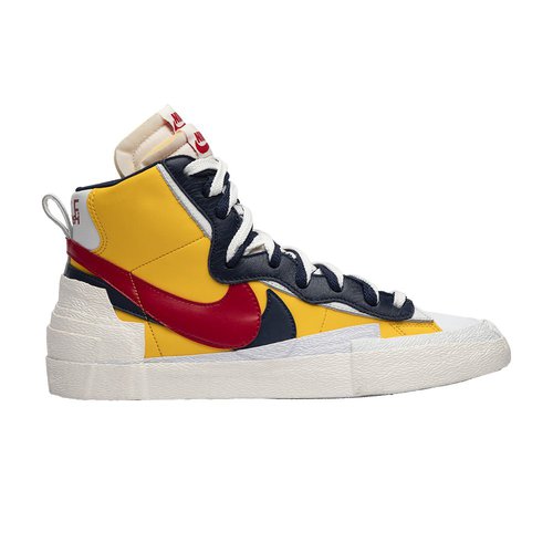 Nike sacai x Blazer Mid | Yellow | Size 10.5 - Varsity Maize/Midnight Navy-White-Varsity Red - BV0072-700