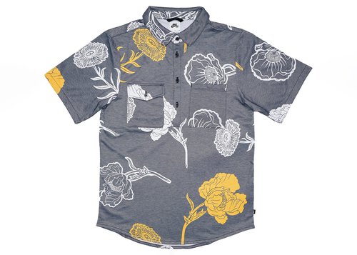 Nike SB AOP Knit Skate Shirt - Grey/White/Yellow - DM0169-010