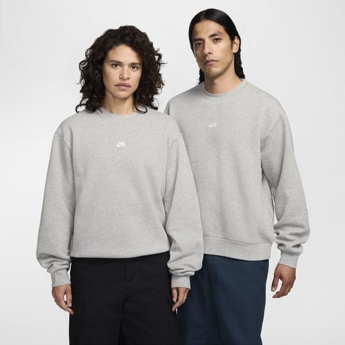 Nike SB Fleece Skate Crew - Dark Grey Heather/White - FV7353-063