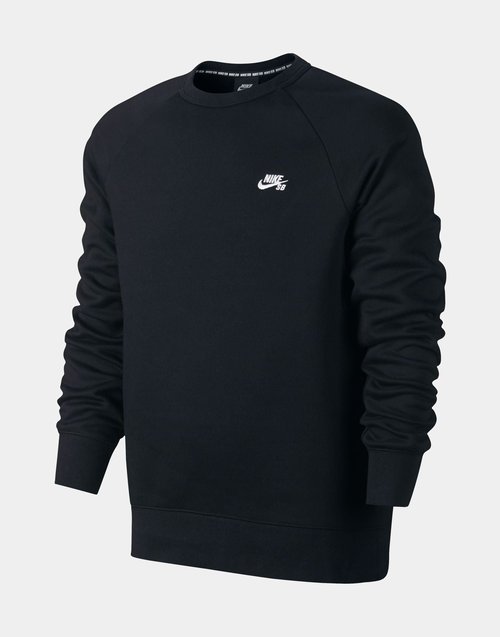 Nike SB Icon Crew Fleece Sweatshirt - Black/Black - 800153-010