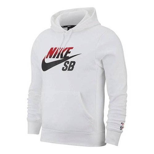 Nike SB Icon Gradient Logo Skateboard Sports Pullover - White - BV6751-100