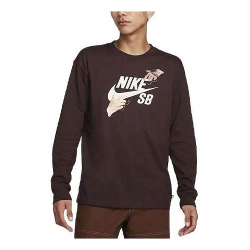 Nike SB Long-Sleeve Skate T-Shirt - Brown - FQ7682-227