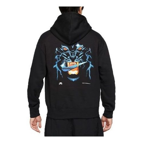 Nike SB Skateboard Casual Sports Fleece Loose Long Sleeves Black - Multi-Color - CW7150-010