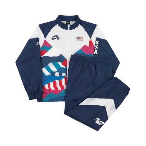 Nike SB x Parra USA Federation Kit Skate Tracksuit - Brave Blue/White/White - CT6075-426
