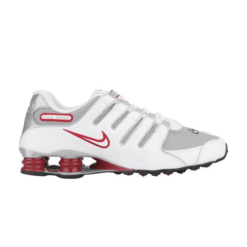 Nike Shox NZ - White/University Red-Black-Metallic Silver - 378341-104
