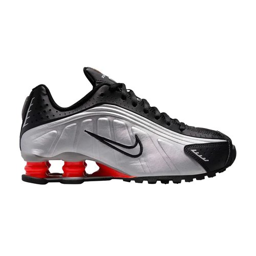 Nike Shox R4 2025 - Metallic Silver/Black/Picante Red/Metallic Silver - CW2626-005