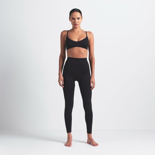 Nike SKIMS Matte High-Waisted 26" Knee Grip Leggings - Nskm Obsidian - PTLEG9495W-OBD