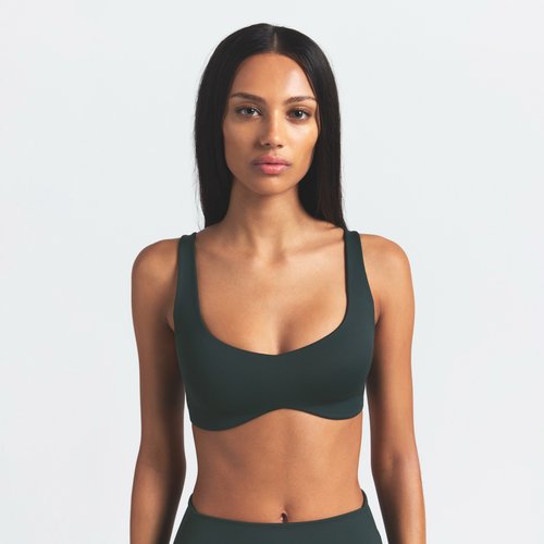 Nike SKIMS Matte Shaping Scoop Bra - Nskm Dark Teal/Nskm Dark Teal - BABRA9483W-DKT