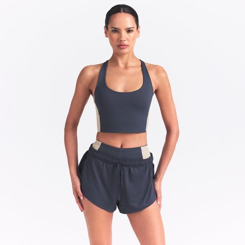 Nike SKIMS Matte Shine Mix T-Back Bra - NSKM Deep Royal/NSKM Stone - BABRA9708W-DEO