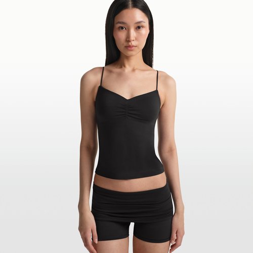 Nike SKIMS Matte Shirred Tank Top - NSKM Obsidian - SLSLS9691W-OBD