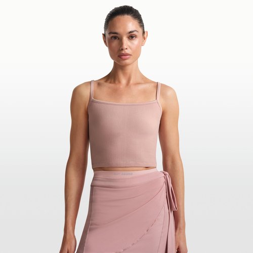 Nike SKIMS Ribbed Seamless Cami Tank Top - NSKM Himalayan/NSKM Ecru - BABRA10223W-HEC