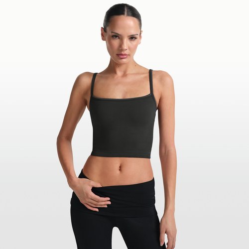 Nike SKIMS Ribbed Seamless Cami Tank Top - NSKM Obsidian/NSKM Armor - BABRA10223W-OAR