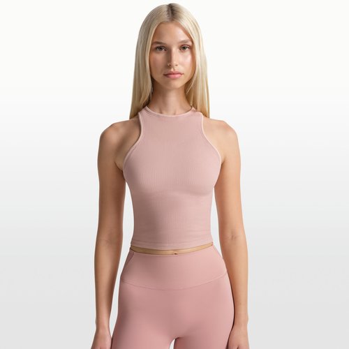 Nike SKIMS Ribbed Seamless Racerneck Tank Top - NSKM Himalayan/NSKM Ecru - TPTNK11000W-HEC
