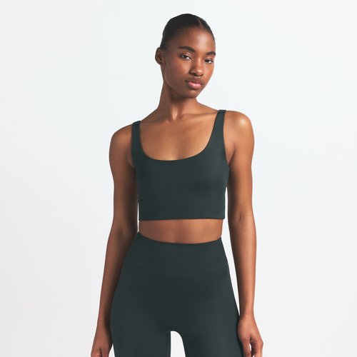 Nike SKIMS Shine Scoop-Neck Bra Top - Nskm Dark Teal/Nskm Dark Teal - BRSPT5149W-DKT