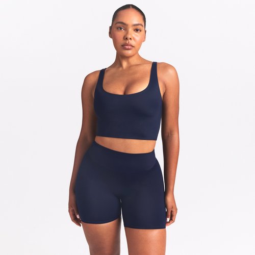 Nike SKIMS Shine Scoop-Neck Bra Top - Nskm Navy - BRSPT5149W-NVY
