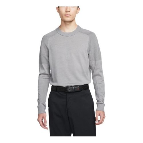 Nike Solid Color Golf Sports Round Neck Long Sleeves Wool Sweater Grey - CU9783-003
