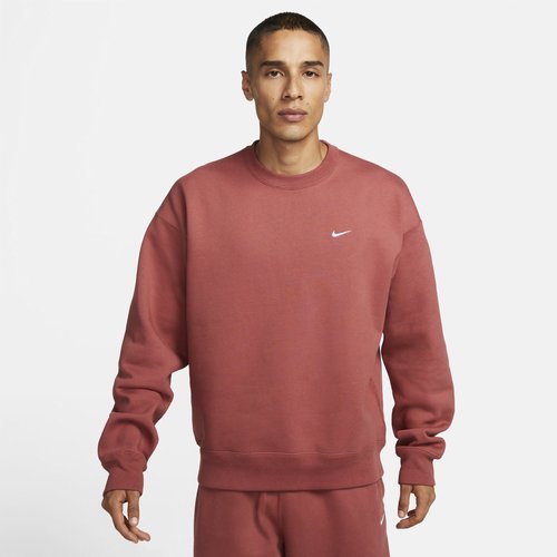 Nike Solo Swoosh Fleece Crew - Canyon Rust/White - CV0554-691