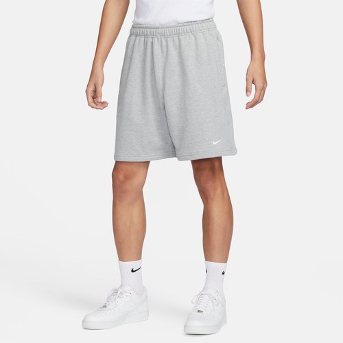 Nike Solo Swoosh French Terry Shorts - Dark Grey Heather/White - DX0817-063