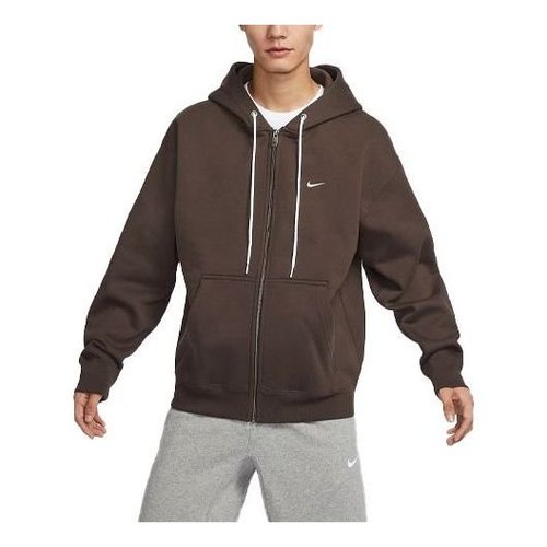 Nike Solo Swoosh Hoodie - Brown - DR0404-237