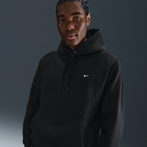 Nike Solo Swoosh Pullover Hoodie - Black/Black/White - HV1082-010
