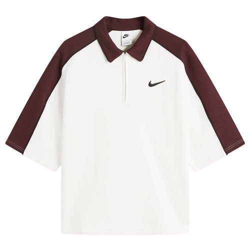 Nike Sports Polo Top - Sail/Burgundy Crush - IO8897-133