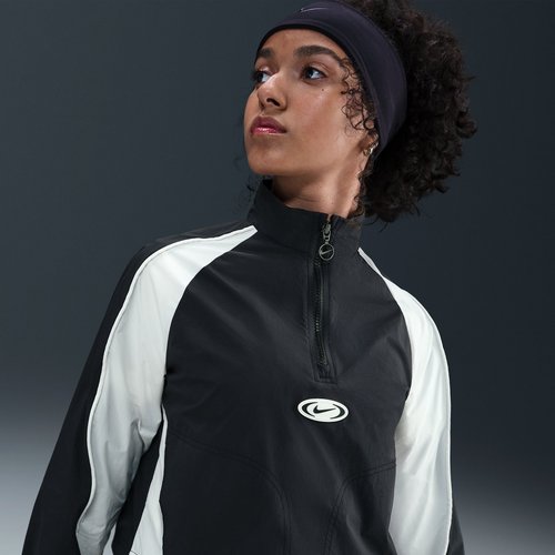 Nike Sportswear 1/4-Zip Track Jacket - Black/White/White/White - HQ9403-010