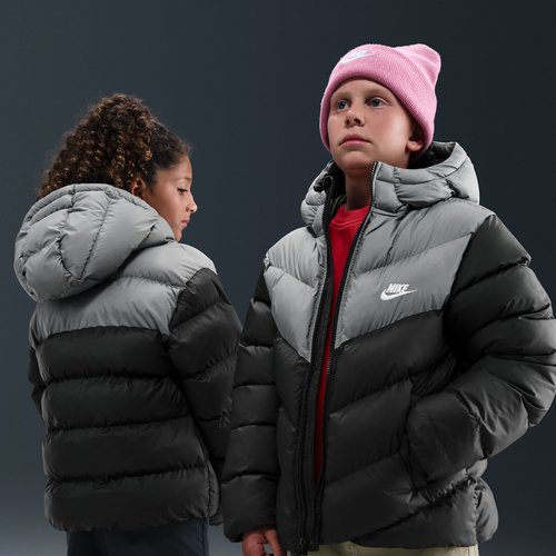 Nike Sportswear All Day Play Therma-FIT Loose-Fit Puffer Jacket - Black/Smoke Grey/White - IB6164-010