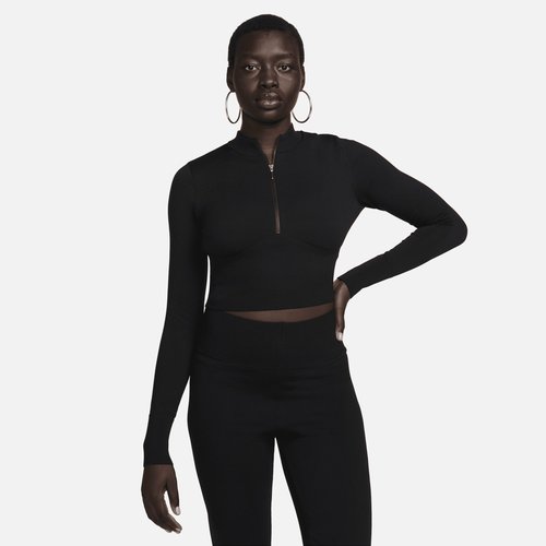 nike black crop sweater