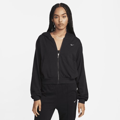 Nike Sportswear Chill Terry Loose Full-Zip French Terry Hoodie - Black/Sail - FN2415-010