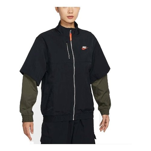 Nike Sportswear City Utility Oversize Jacket - Black/Orange - FB7249-010