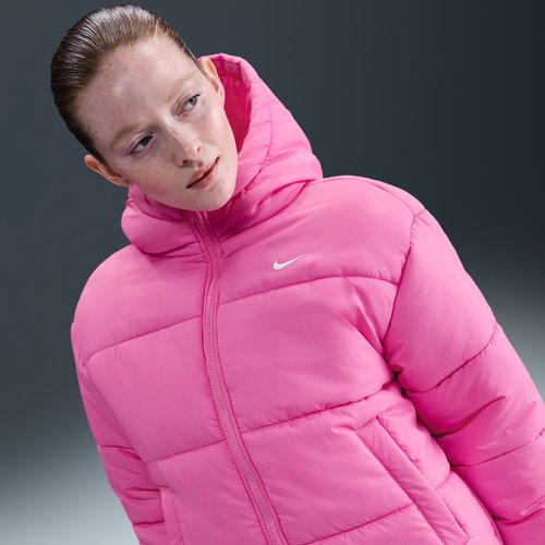 Nike Sportswear Classic Puffer Therma-FIT Loose Hooded Jacket - Playful Pink/White - FZ5899-675