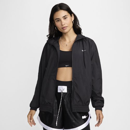 Nike Sportswear Classic Wovens Loose UV Hooded Jacket - Black/White - FV6298-010
