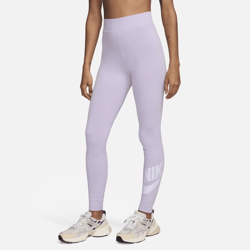 Nike Sportswear Classics High-Waisted Graphic Leggings - Violet Mist/White - DV7791-511