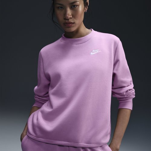 Nike Sportswear Club Fleece Crew-Neck Sweatshirt - Beyond Pink/White - DQ5473-632