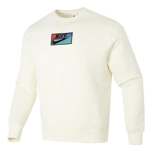 Nike Sportswear Club Fleece Crew Sweatshirt Asia Sizing - White - FB8436-113