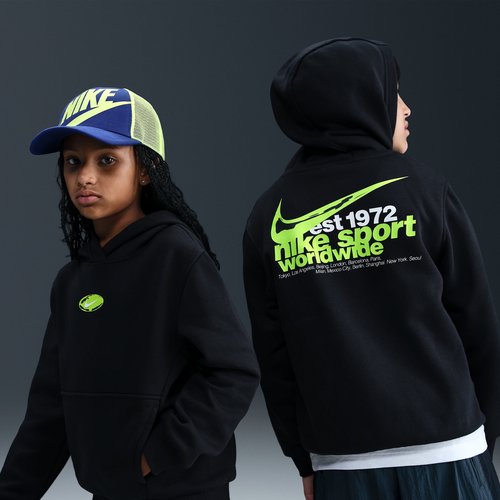 Nike Sportswear Club Fleece Hoodie - Black/White/Volt - IO2407-010
